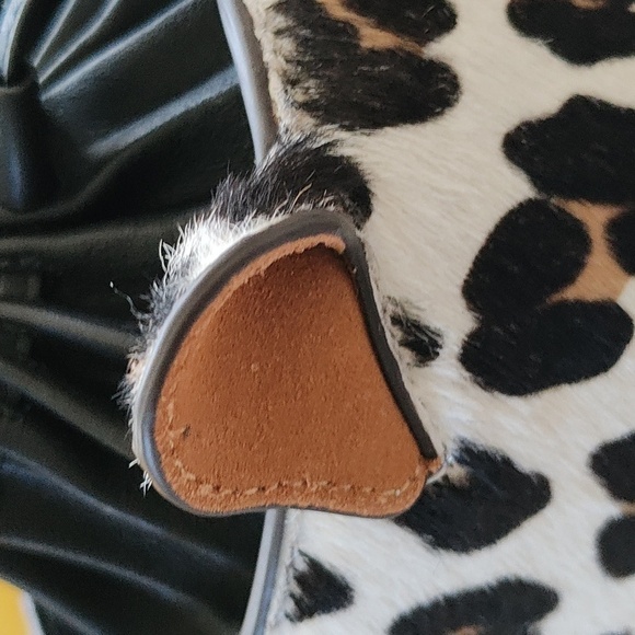 New Kate Spade Buttercup Leopard Haircalf Bucket Bag Crossbody - Picture 16 of 16